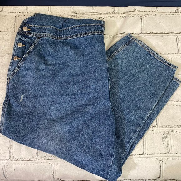 NEW Old Navy Slouchy Straight Jean Overalls 28 - Picture 10 of 15